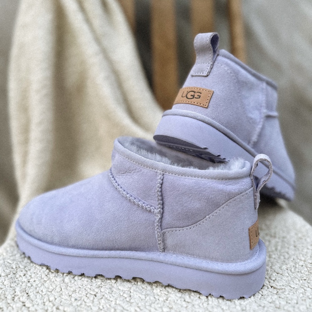 Women’s UGG Classic Ultra Mini Boots in Sage Blossom size 8